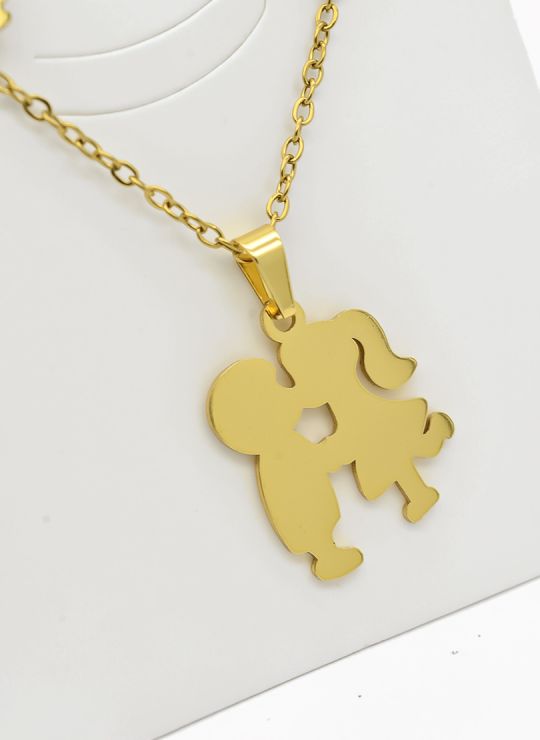 SET DE COLLAR, DIJE Y ARETES EN ACERO INOXIDABLE 316L
