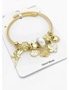 PULSERA TIPO PANDORA BRAZALETE EN RODIO CON MICROCIRCONES