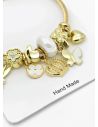 PULSERA TIPO PANDORA BRAZALETE EN RODIO CON MICROCIRCONES