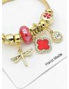 PULSERA TIPO PANDORA BRAZALETE EN RODIO CON MICROCIRCONES