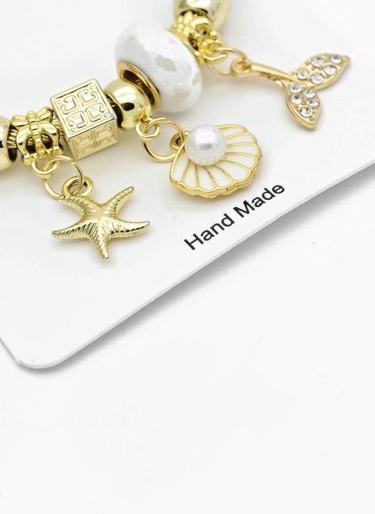 PULSERA TIPO PANDORA BRAZALETE EN RODIO CON MICROCIRCONES