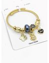 PULSERA TIPO PANDORA BRAZALETE EN RODIO CON MICROCIRCONES