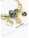 PULSERA TIPO PANDORA BRAZALETE EN RODIO CON MICROCIRCONES