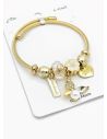 PULSERA TIPO PANDORA BRAZALETE EN RODIO CON MICROCIRCONES