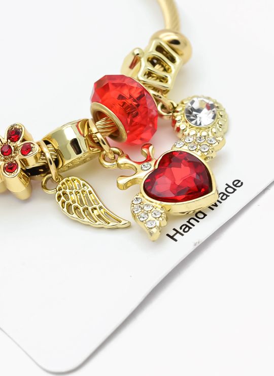 PULSERA TIPO PANDORA BRAZALETE EN RODIO CON MICROCIRCONES
