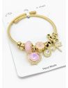 PULSERA TIPO PANDORA BRAZALETE EN RODIO CON MICROCIRCONES