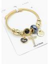 PULSERA TIPO PANDORA BRAZALETE EN RODIO CON MICROCIRCONES