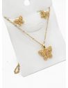 SET DE COLLAR Y DIJE EN RODIO CON MICROCIRCIONES/XUPING