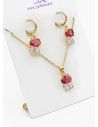 SET DE COLLAR Y DIJE EN RODIO CON MICROCIRCIONES/XUPING