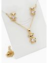 SET DE COLLAR Y DIJE EN RODIO CON MICROCIRCIONES/XUPING