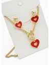 SET DE COLLAR Y DIJE EN RODIO CON MICROCIRCIONES/XUPING