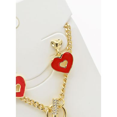 SET DE COLLAR Y DIJE EN RODIO CON MICROCIRCIONES/XUPING
