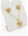 SET DE COLLAR Y DIJE EN RODIO CON MICROCIRCIONES/XUPING