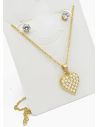 SET DE COLLAR Y DIJE EN RODIO CON MICROCIRCIONES/XUPING
