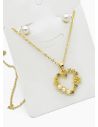 SET DE COLLAR Y DIJE EN RODIO CON MICROCIRCIONES/XUPING