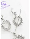 SET DE COLLAR Y DIJE EN RODIO CON MICROCIRCIONES/XUPING
