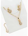 SET DE COLLAR Y DIJE EN RODIO CON MICROCIRCIONES/XUPING