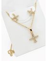 SET DE COLLAR Y DIJE EN RODIO CON MICROCIRCIONES/XUPING