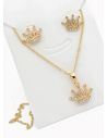 SET DE COLLAR Y DIJE EN RODIO CON MICROCIRCIONES/XUPING