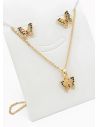 SET DE COLLAR Y DIJE EN RODIO CON MICROCIRCIONES/XUPING