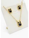 SET DE COLLAR Y DIJE EN RODIO CON MICROCIRCIONES/XUPING