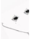 SET DE COLLAR Y DIJE EN RODIO CON MICROCIRCIONES/XUPING