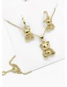SET DE COLLAR Y DIJE EN RODIO CON MICROCIRCIONES/XUPING