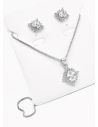 SET DE COLLAR Y DIJE EN RODIO CON MICROCIRCIONES/XUPING