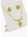 SET DE COLLAR Y DIJE EN RODIO CON MICROCIRCIONES/XUPING