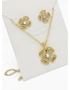 SET DE COLLAR Y DIJE EN RODIO CON MICROCIRCIONES/XUPING