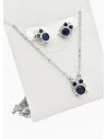 SET DE COLLAR Y DIJE EN RODIO CON MICROCIRCIONES/XUPING
