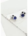 SET DE COLLAR Y DIJE EN RODIO CON MICROCIRCIONES/XUPING