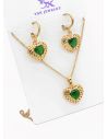 SET DE COLLAR Y DIJE EN RODIO CON MICROCIRCIONES/XUPING