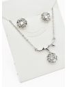 SET DE COLLAR Y DIJE EN RODIO CON MICROCIRCIONES/XUPING