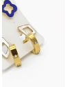 SET DE ARETES X 3 CRISTALES SURTIDO/ACERO INOXIDABLE