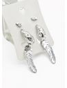 SET DE ARETES X 3 CRISTALES SURTIDO/ACERO INOXIDABLE