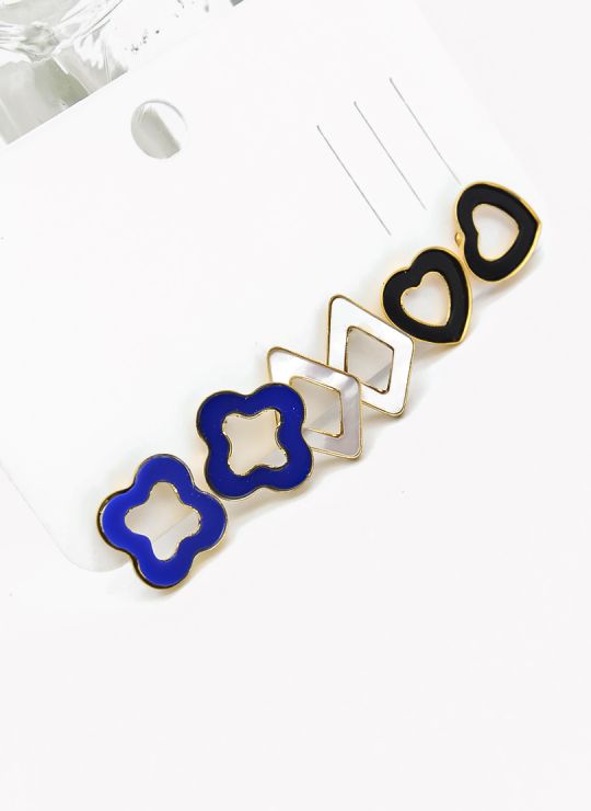 SET DE ARETES X 3 CRISTALES SURTIDO/ACERO INOXIDABLE