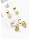 SET DE ARETES X 3 PARES RODIO XUPING /GARANTIZADO