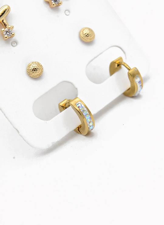 SET DE ARETES X 3 PARES RODIO XUPING /GARANTIZADO