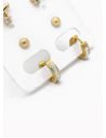 SET DE ARETES X 3 PARES RODIO XUPING /GARANTIZADO
