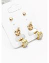 SET DE ARETES X 3 PARES RODIO XUPING /GARANTIZADO