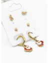 SET DE ARETES X 3 PARES RODIO XUPING /GARANTIZADO