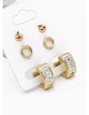 SET DE ARETES X 3 PARES RODIO XUPING /GARANTIZADO