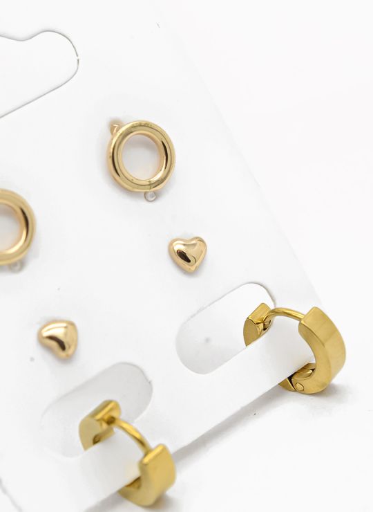 SET DE ARETES X 3 PARES RODIO XUPING /GARANTIZADO