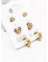 SET DE ARETES X 3 PARES RODIO XUPING /GARANTIZADO