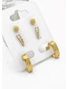 SET DE ARETES X 3 PARES RODIO XUPING /GARANTIZADO