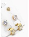 SET DE ARETES X 3 PARES RODIO XUPING /GARANTIZADO