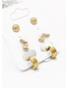 SET DE ARETES X 3 PARES RODIO XUPING /GARANTIZADO