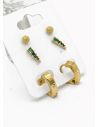 SET DE ARETES X 3 PARES RODIO XUPING /GARANTIZADO