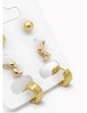 SET DE ARETES X 3 PARES RODIO XUPING /GARANTIZADO